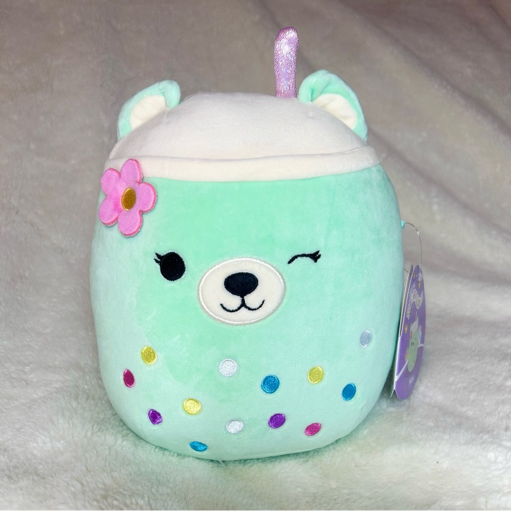 NWT Squishmallows 8” Mae the Boba Bear Easter 2025 Plush